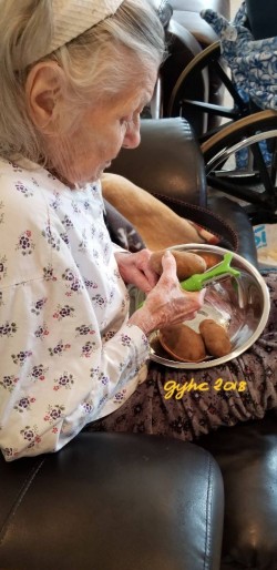 She love to help us cook